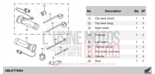 KIT,GRIP HEATER & ATT. CRF1100D3R de 2024